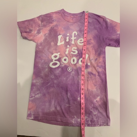 Life Is Good Women’s Tie Dye T-Shirt Size Small Pink Purple Short Sleeve Tee - Picture 5 of 6